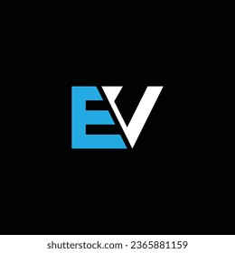 VE or EV abstract outstanding professional business awesome artistic branding company different colors illustration logo