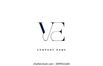 VE, EV Alphabets Letters Logo Monogram