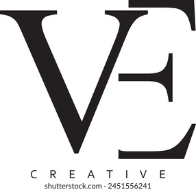 VE or EV letter modern logo design