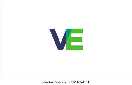 VE or EV logo design icon in vector style