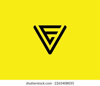 VE EV Logo design vector template