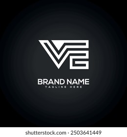 VE EV Modern Unique Letter Line Logo Design. Initial Vector Symbol.