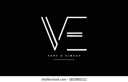 VE ,EV ,V ,E  Abstract Letters Logo monogram