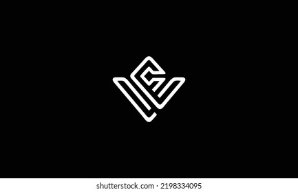 VE, EV, V, E, logo design concept with background. Initial based creative minimal monogram icon letter. Modern luxury alphabet vector design