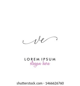 VE Initial beauty monogram logo vector