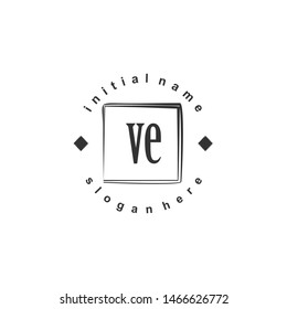VE Initial beauty monogram logo vector