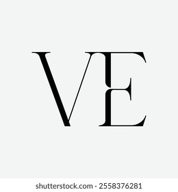 ve initial letter logo design symbol