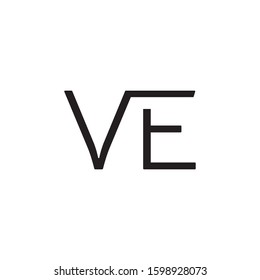 VE initial letter logo template vector icon design