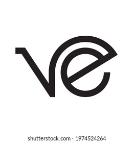 ve initial letter vector logo