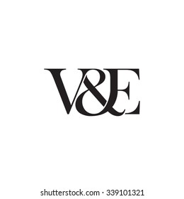 V&E Initial logo. Ampersand monogram logo