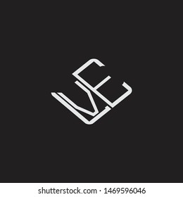 VE Initial Logo letters with rotate squere template