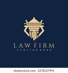 VE initial monogram logo for lawfirm vector design