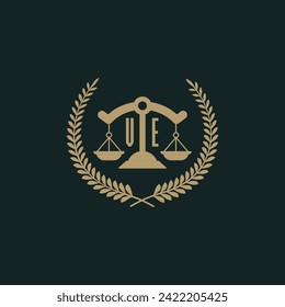 VE initials for law firm logo icon design vector image