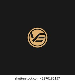 VE Letter Logo for business identity. Initial Letter VE Logo Vector Template
