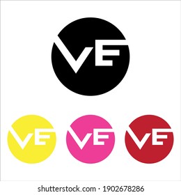 ve letter logo with circle