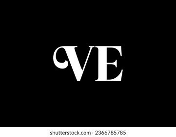 VE letter logo design and monogram logo design