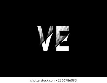 VE letter logo design and monogram logo