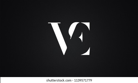 VE Letter Logo Design Template Vector