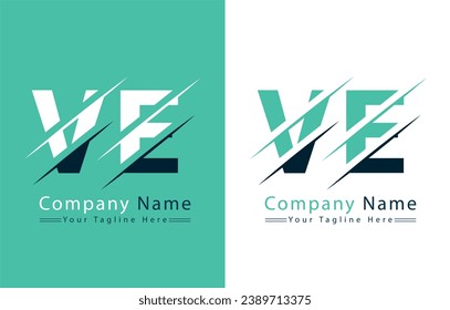 VE Letter Logo Design Template. Vector Logo Illustration