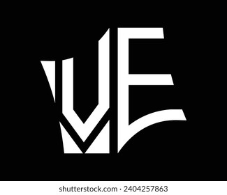 VE letter logo design vector art