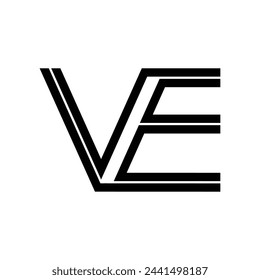 VE letter logo vector illustration design