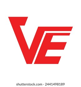 VE letter logo vector illustration design