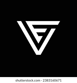 plantilla vectorial de logotipo de letra VE