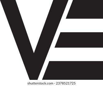 VE letter modern logo design