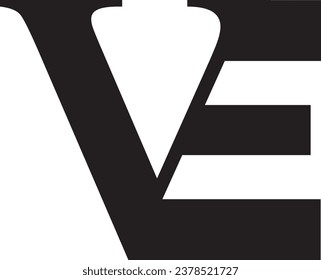 VE letter modern logo design