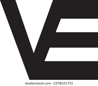 VE letter modern logo design