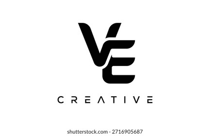 VE Letter Monogram Logo for Modern Creative Brand Identity