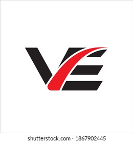 VE LETTER VECTOR LOGO DESIGN