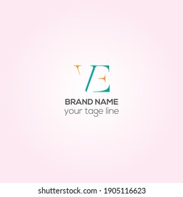 VE letters vector logo design, Creative VE initials logo design 