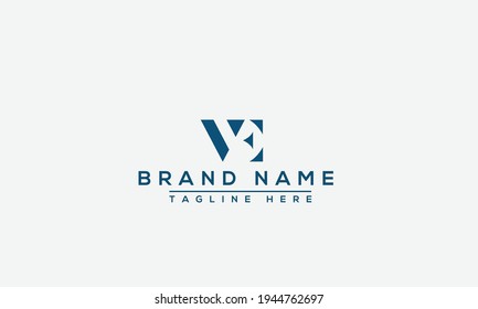 VE Logo Design Template Vector Graphic Branding Element.