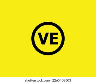 VE Logo design vector template