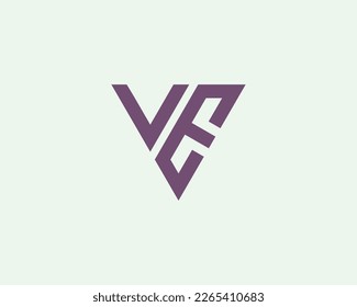 VE logo design vector template