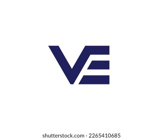 VE logo design vector template