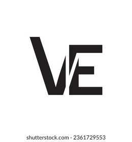  VE logo design vector template