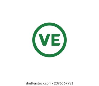 VE logo design vector template