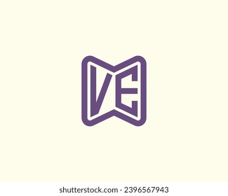 VE logo design vector template