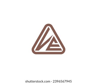 VE logo design vector template