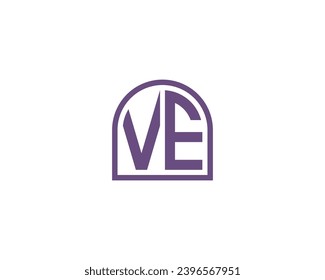 VE logo design vector template