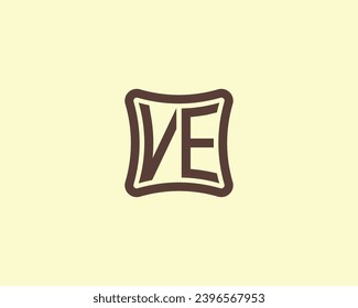 VE logo design vector template