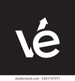 VE minimalist Logo Design template vector	