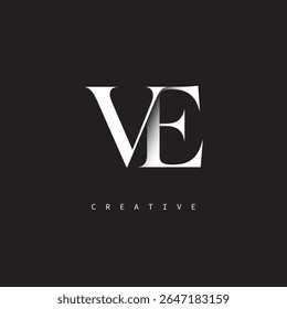 Marca mínima da carta elegante do logotipo do monograma do VE para o luxo, a moda   Marcas criativas	
