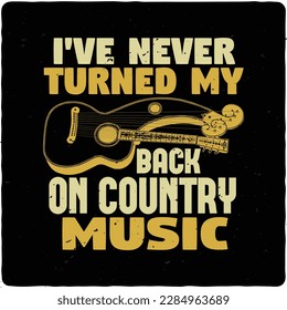 I ve never turned my back on typography tshirt design premium vector