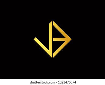 VE square shape Gold color logo