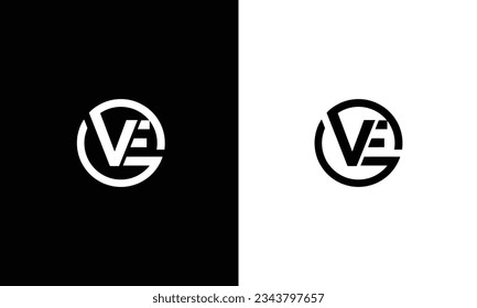 VE ,V ,E Abstract Letters Logo Monogram