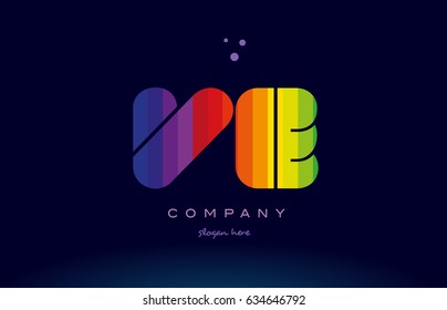 ve v e alphabet letter colorful creative colors text dots creative company logo vector icon design template