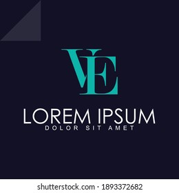 VE V E Letter Logo Design Modern